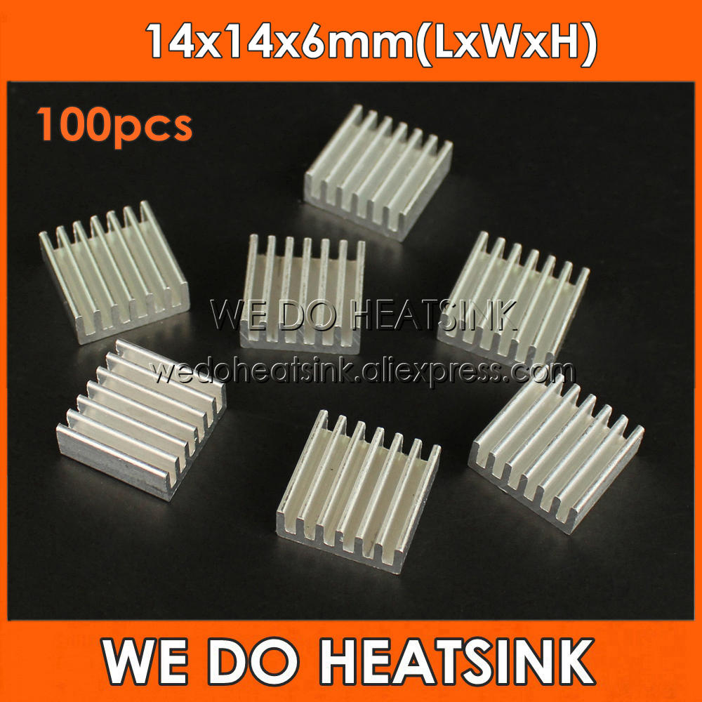 Aluminium Extrusion - WE DO HEATSINK 100pcs 14x14x6mm Extruded