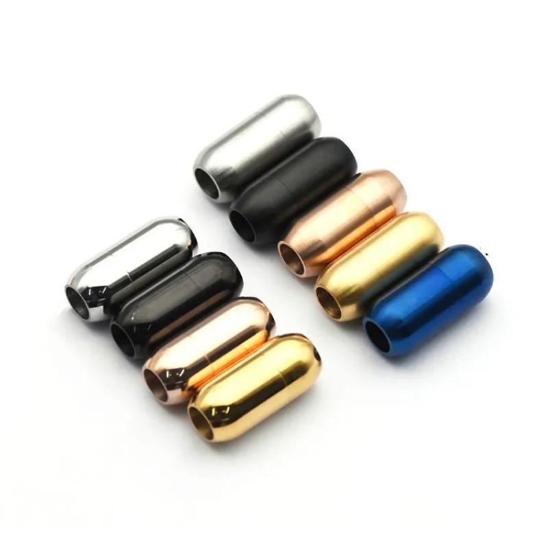 Coupling 8Mm - 5Pcs/Lot Stainless Steel Magnetic Clasps End