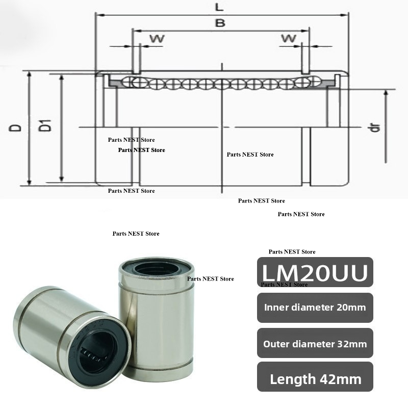 2/5PCS Linear Bushings CNC Lin - Lm8Uu Bearing ulasan dan harga