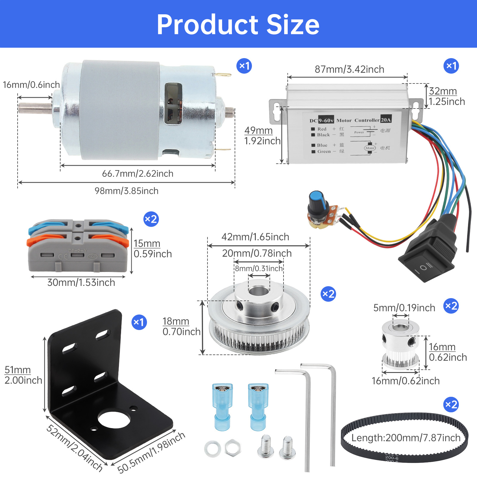 12V-24V 775 Electric DC Motor  - Gt2 Pulley ulasan dan harga
