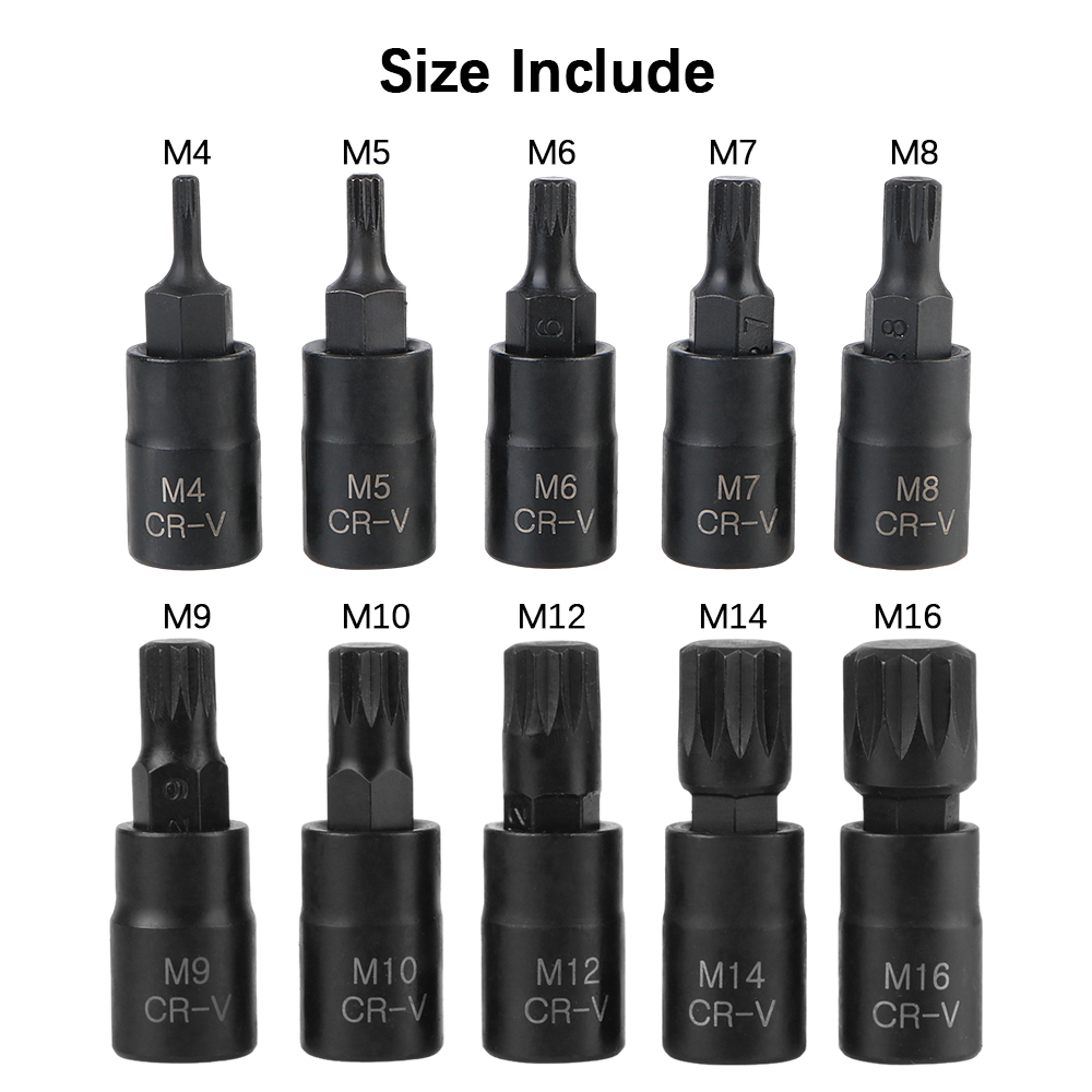 Socket Wrench Tool 10pcs 12 Po - Cnc Bits ulasan dan harga