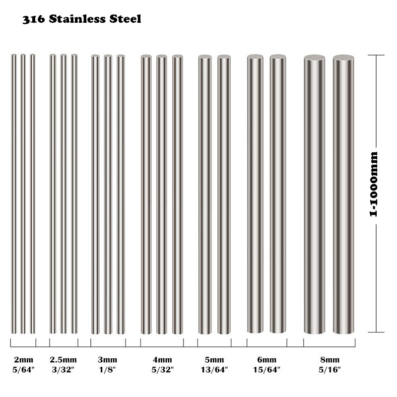 1Pcs 316 SS 6mm 8mm 10mm 12 16 - Linear Rod 8Mm ulasan dan harga