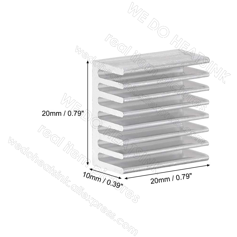 20x20x10mm Silver Square Therm - Aluminium Extrusion ulasan dan harga