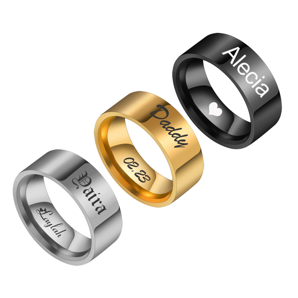 Personalized Engraved Name Dat - Coupling 8Mm ulasan dan harga