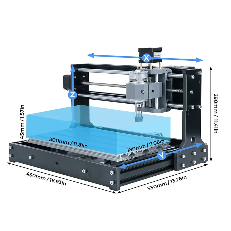 TWOTREES CNC 3018 Router Alumi - 3018 Aluminium Cnc ulasan dan harga