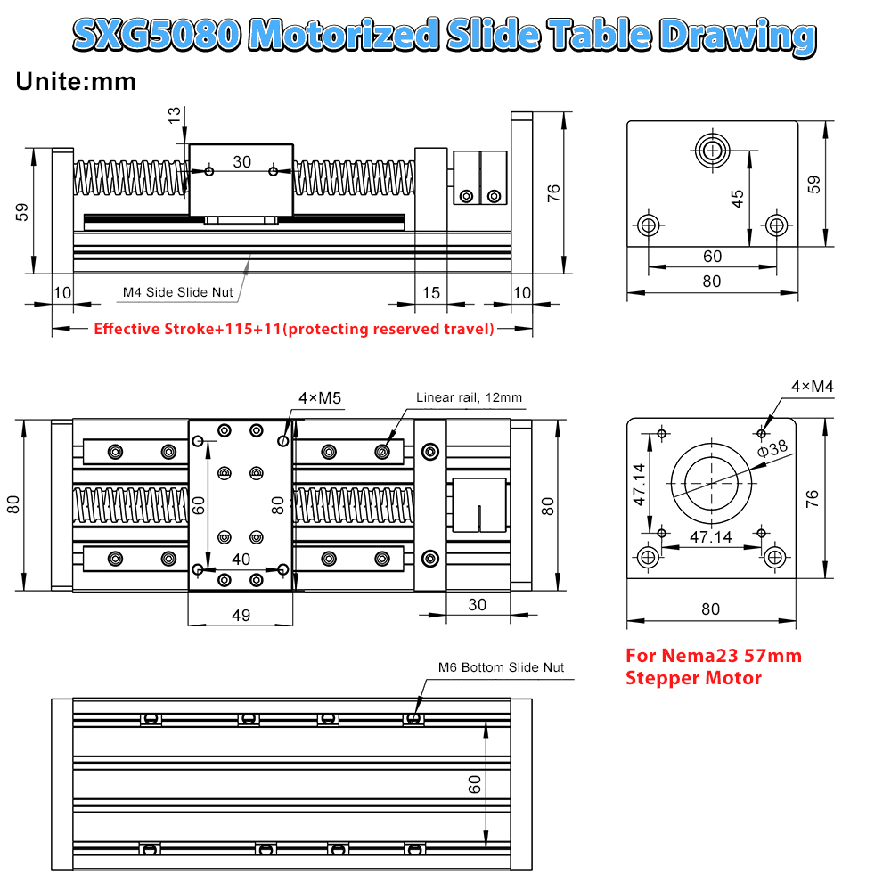 Z Axis 80mm Wide Trapezoidal s - Linear Rail ulasan dan harga