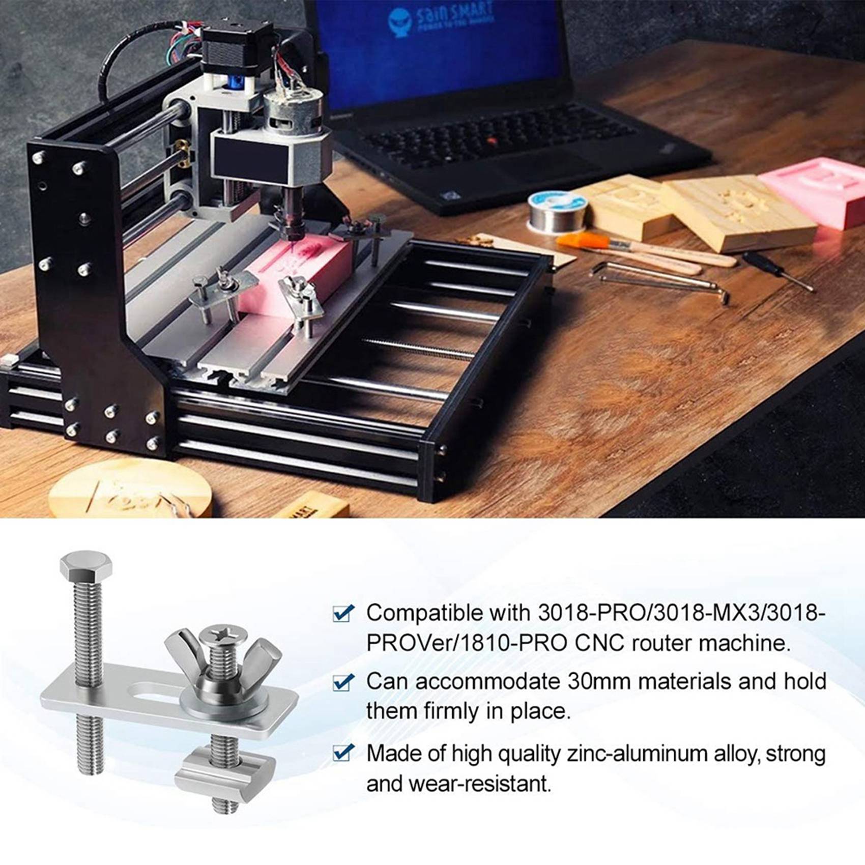 A19F-8 Pack T-Track Clamp,Mini - 3018 Cnc ulasan dan harga