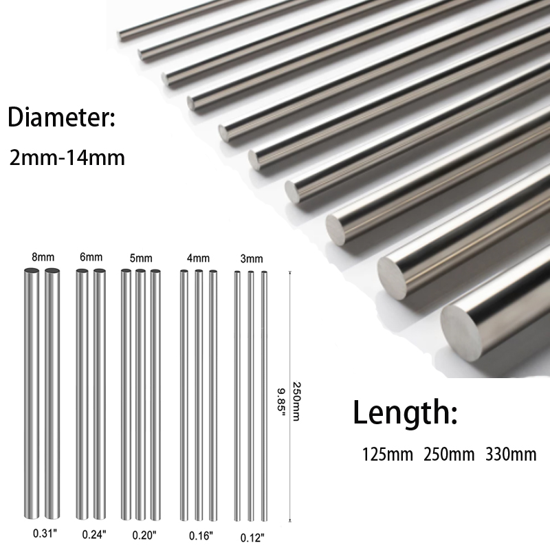 1/5Pc Stainles Steel Solid Rou - Linear Rod 8Mm ulasan dan harga