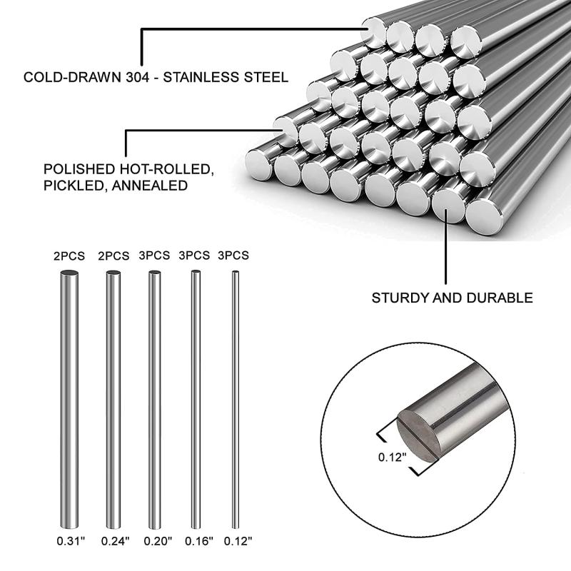 1/5Pc Stainles Steel Solid Rou - Linear Rod 8Mm ulasan dan harga