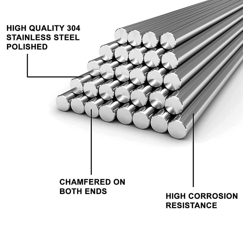1/5Pc Stainles Steel Solid Rou - Linear Rod 8Mm ulasan dan harga